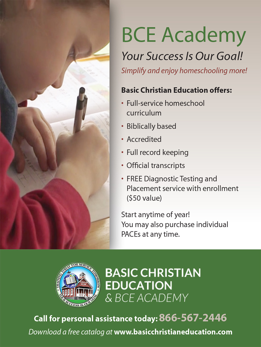 Basic Christian Education & BCE Academy Advertisement