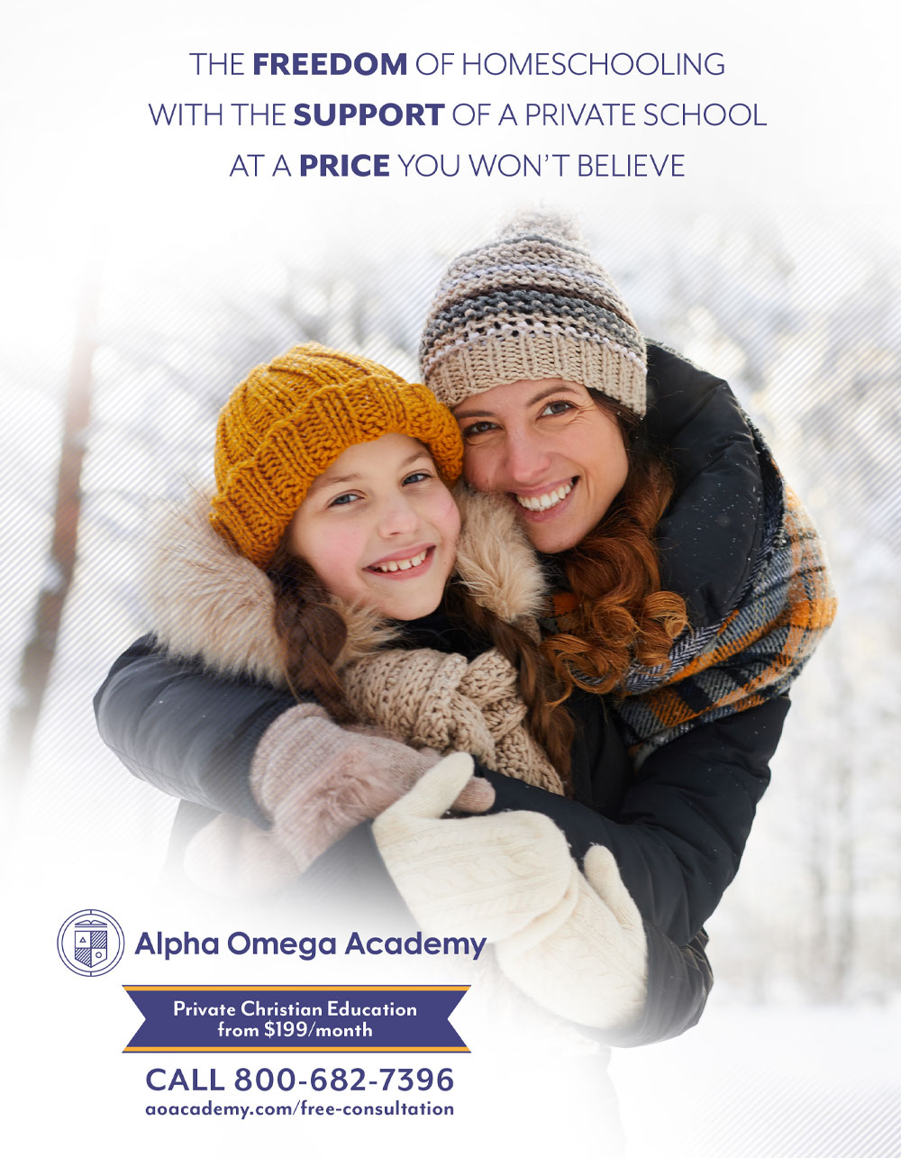 Alpha Omega Academy advertisement
