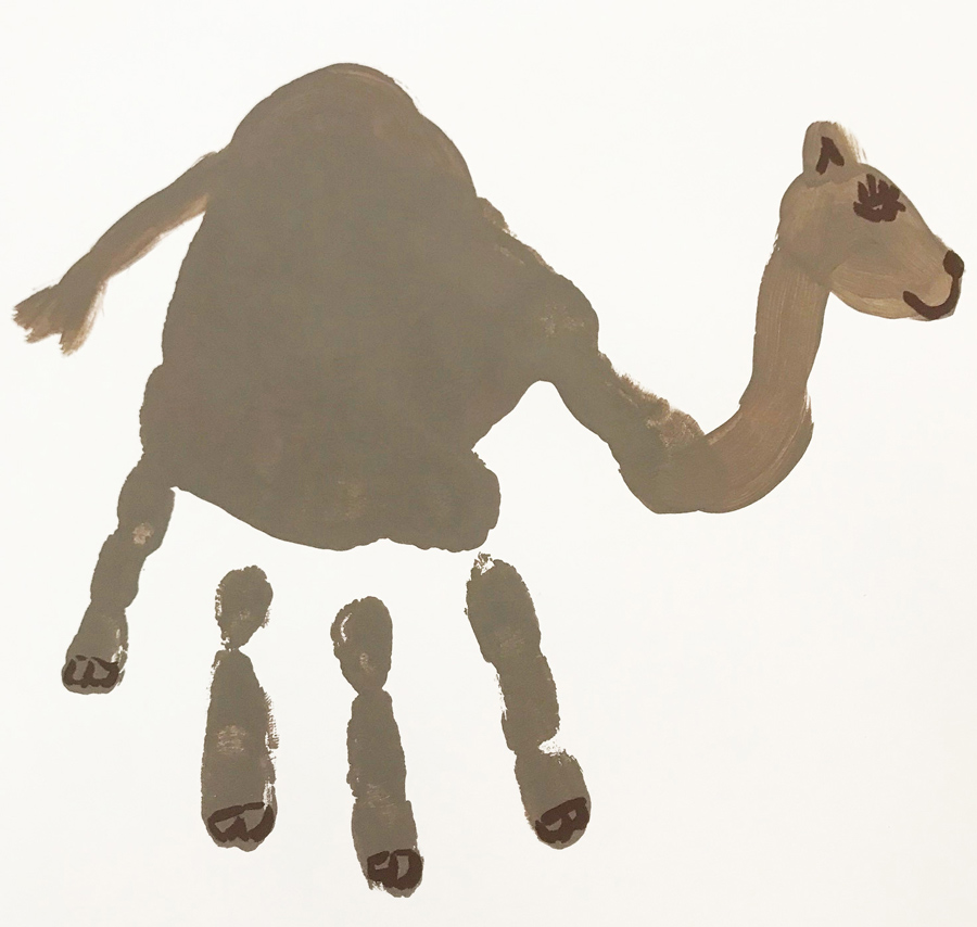 handprint turned into a camel