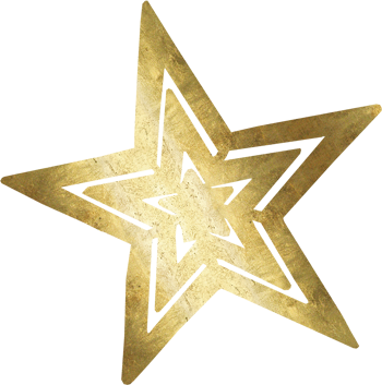 reflective gold star