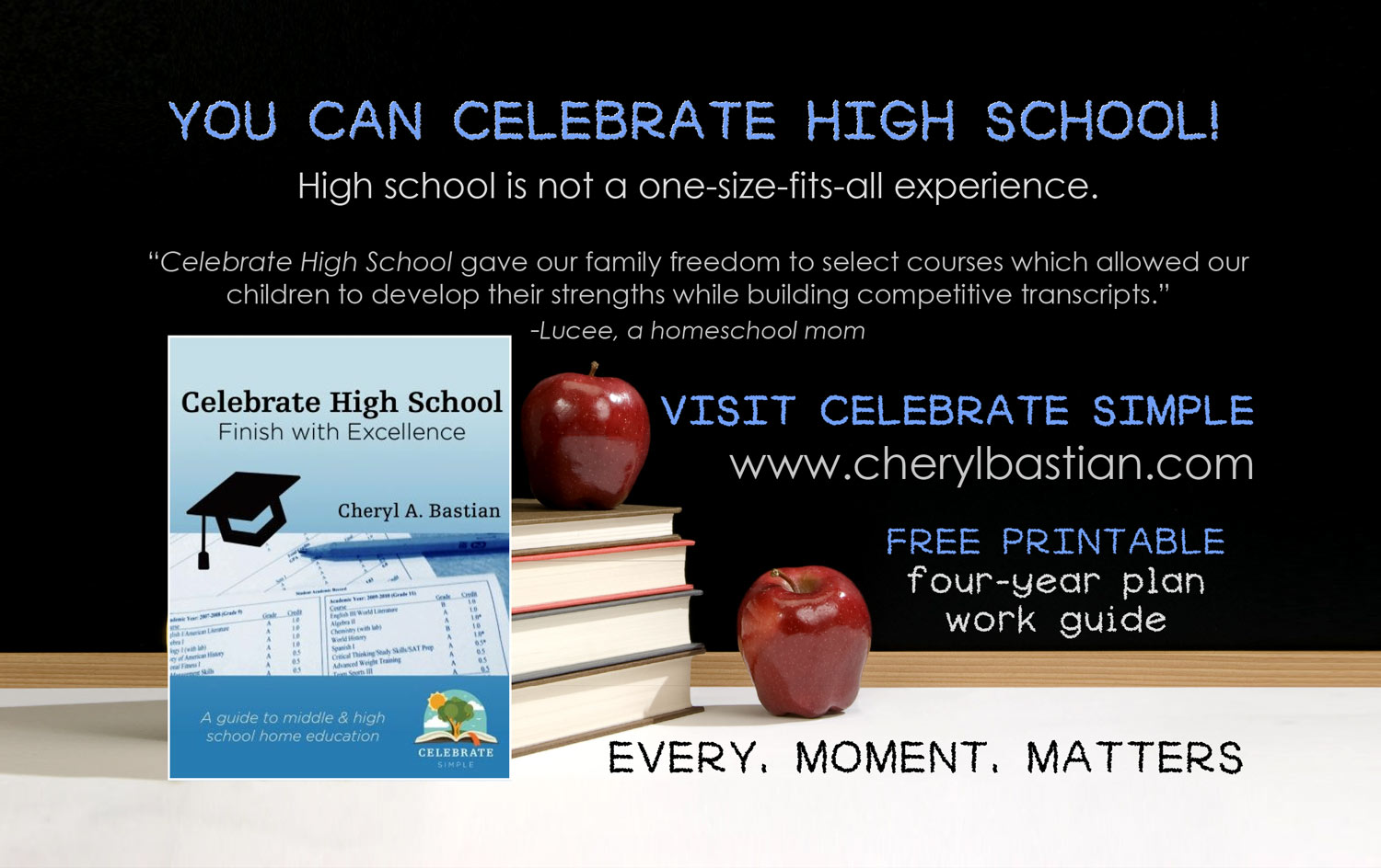 "Celebrate High School" book by Cheryl Bastian Advertisement
