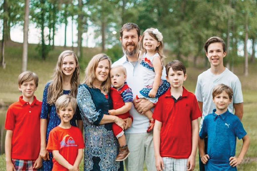 Amber Doering and family in Como, North Carolina