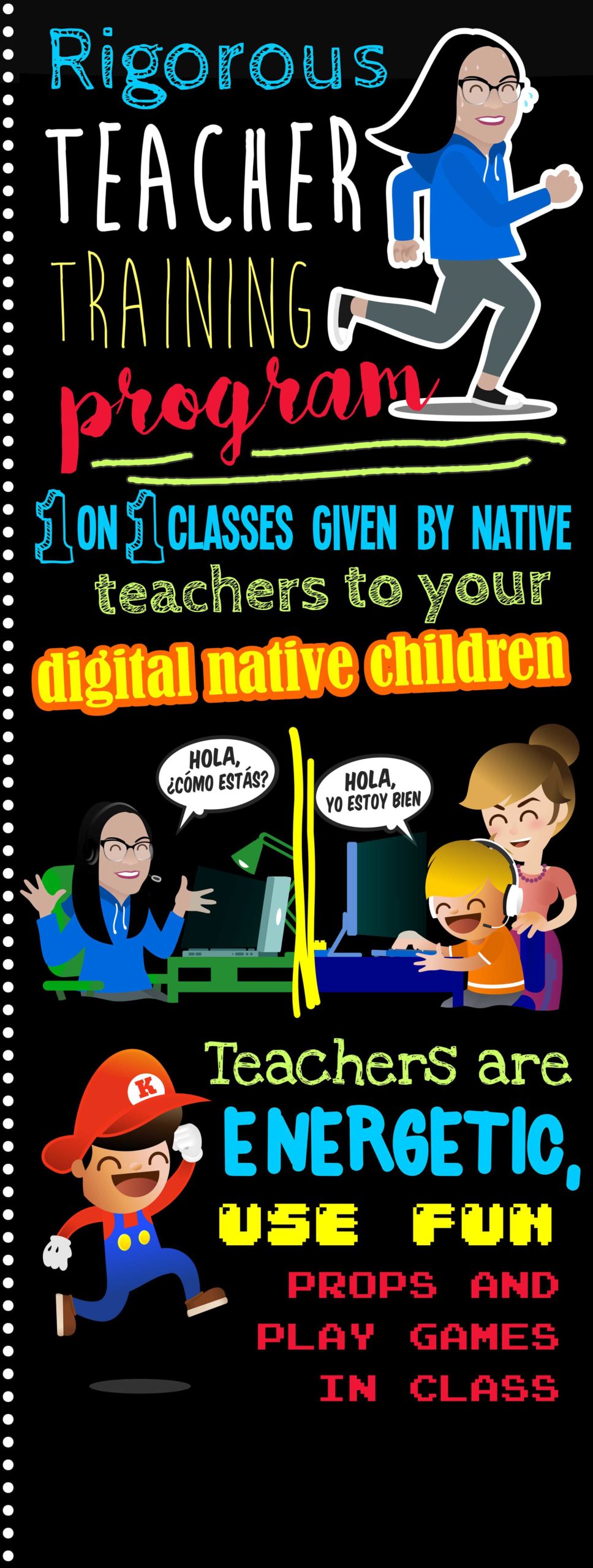 1 on 1 classes given by native teachers to your digital native children