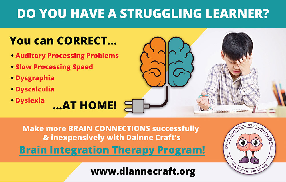 Dianne Craft "Right Brain" Learning System Advertisement