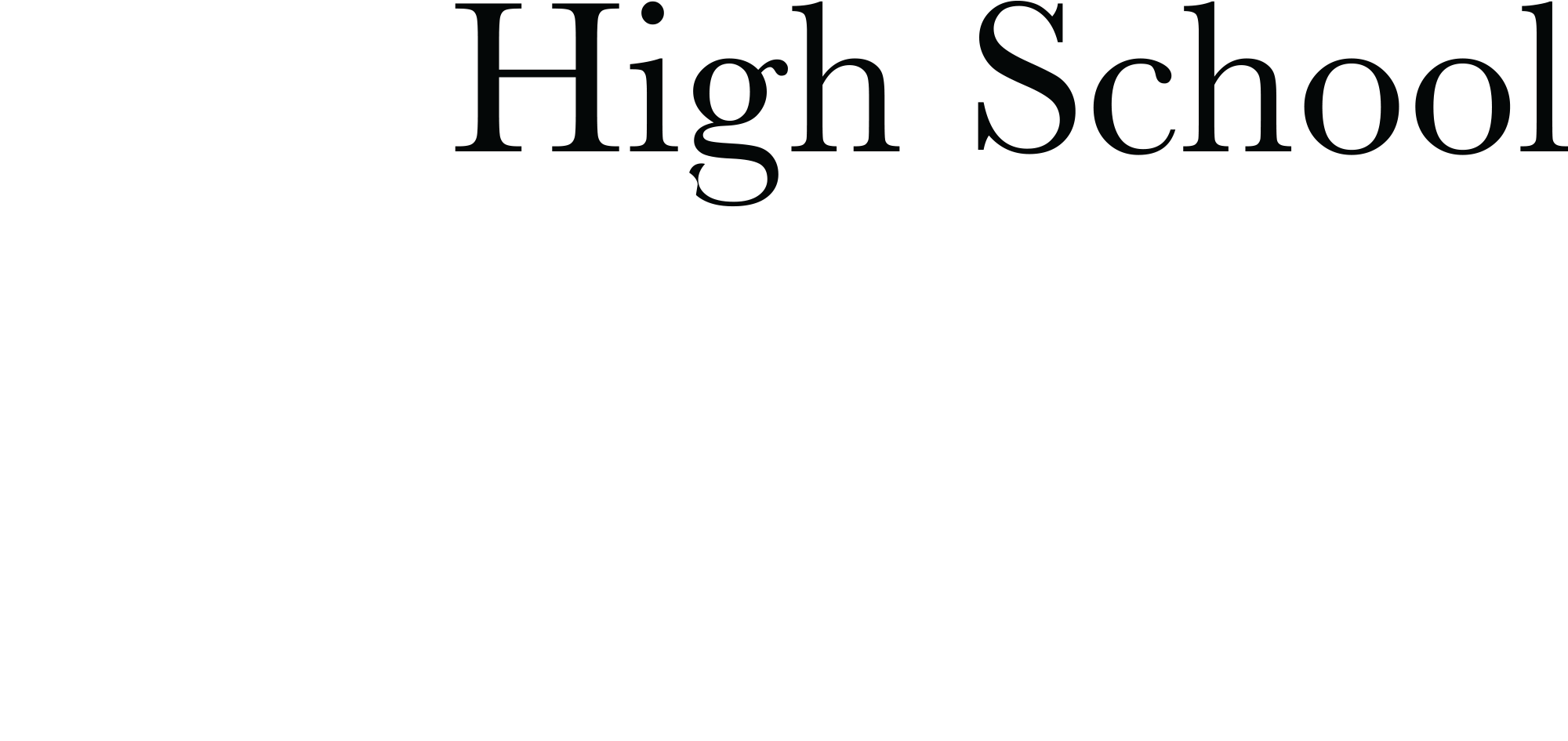 High School Helpline typography