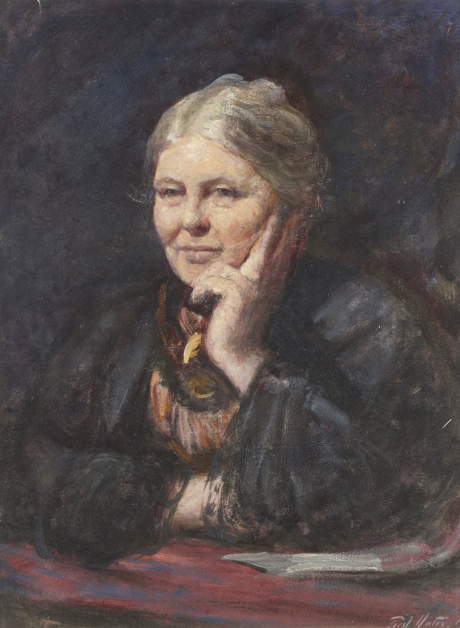 painting of Charlotte Mason, oil on canvas, 1902