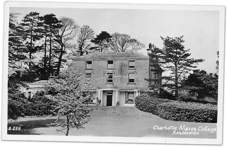 old black and white photograph of Charlotte Mason College