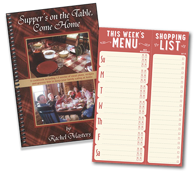 Dinner menus to fill out at home