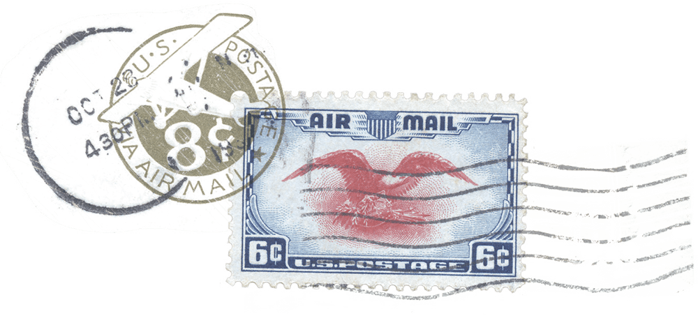 air mail postage stamps