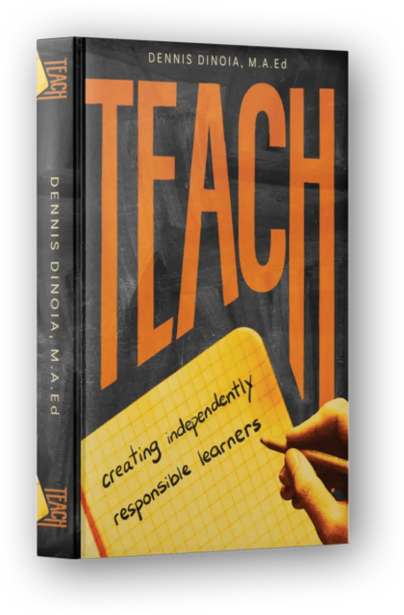 Book with large orange title Teach on the cover