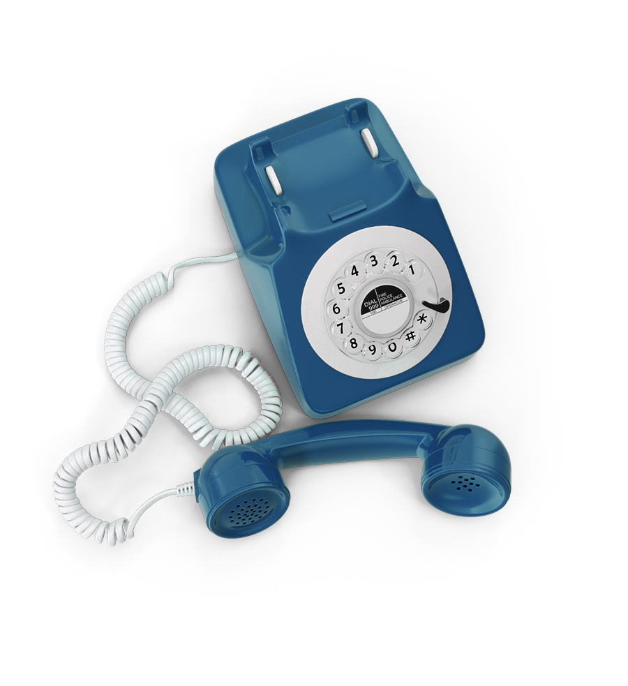 blue dial telephone