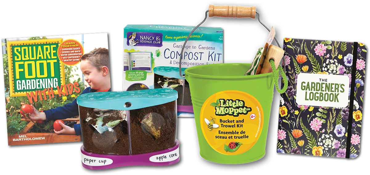 Gardening kits and games for kids