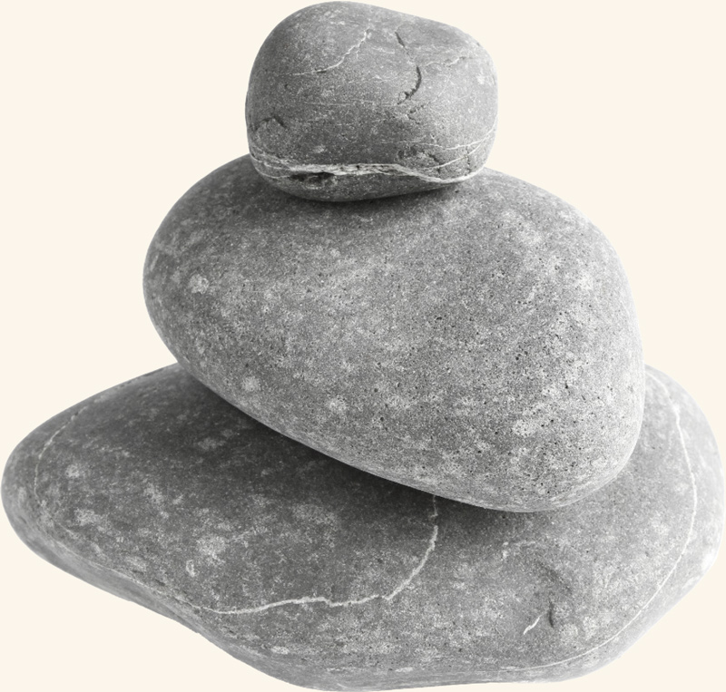 smaller stack of pebbles