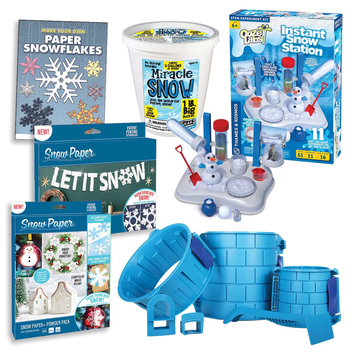 5 snow related toys 
