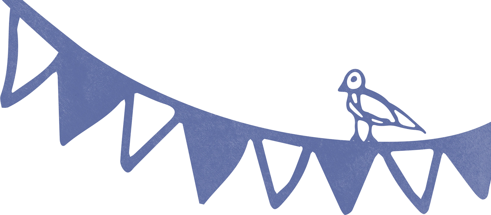 vector illustration of a banner with a bird sitting on top of it