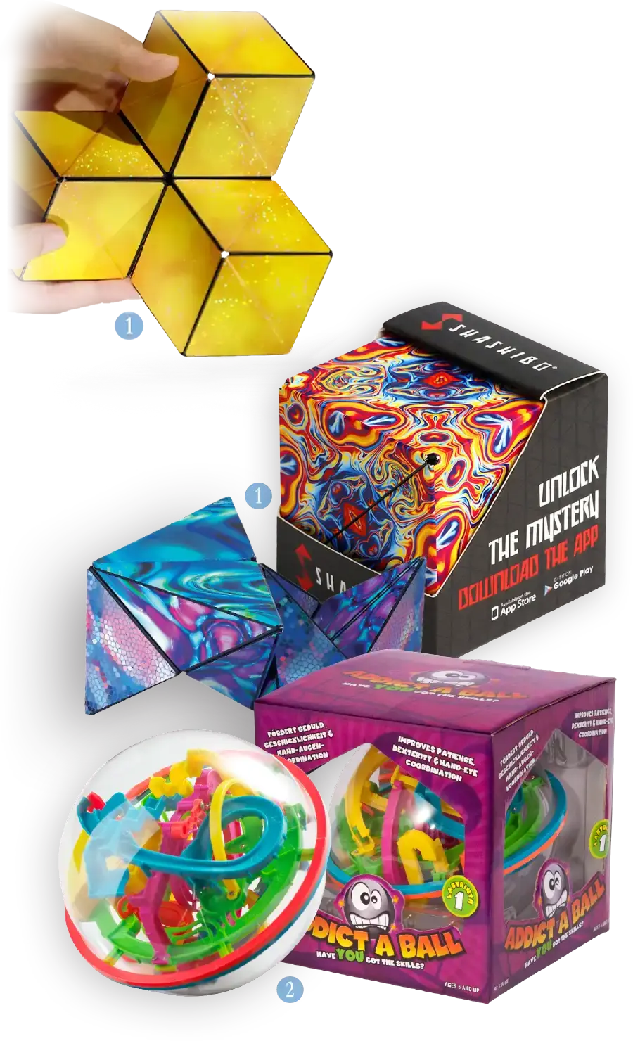 various puzzle toys