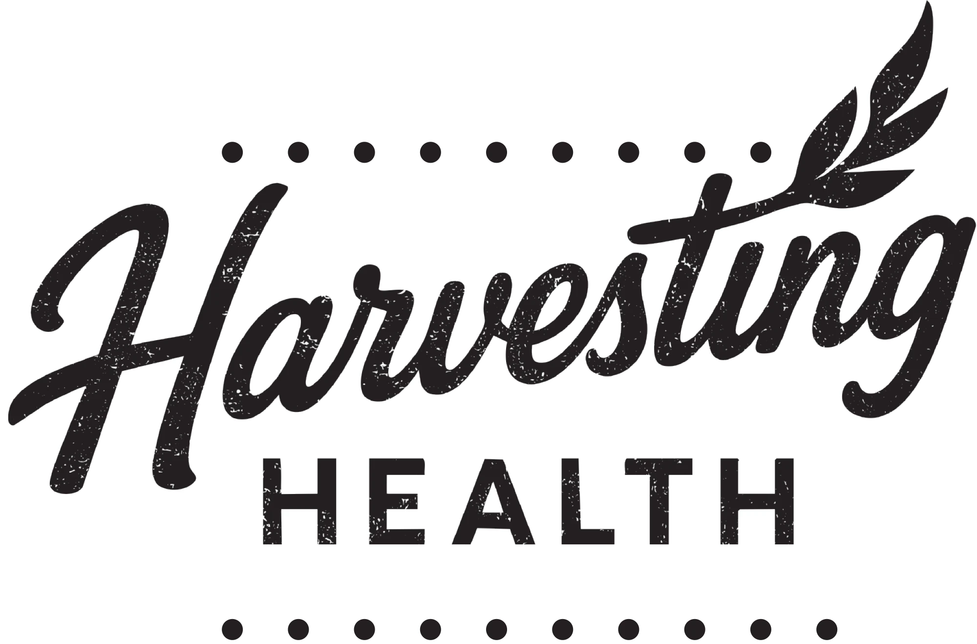 Harvesting Health typography