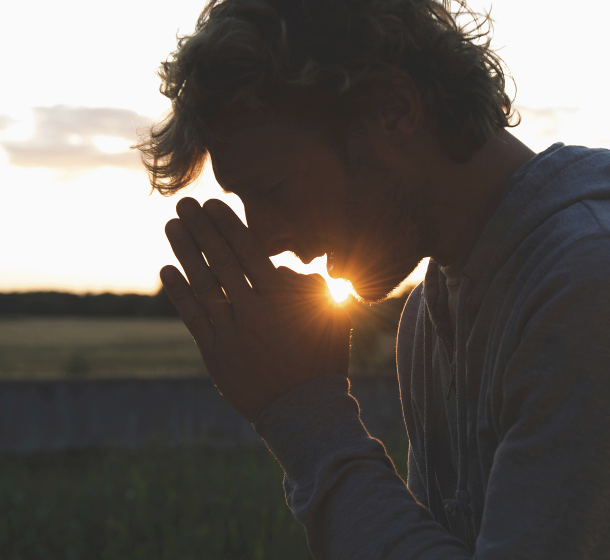 man praying