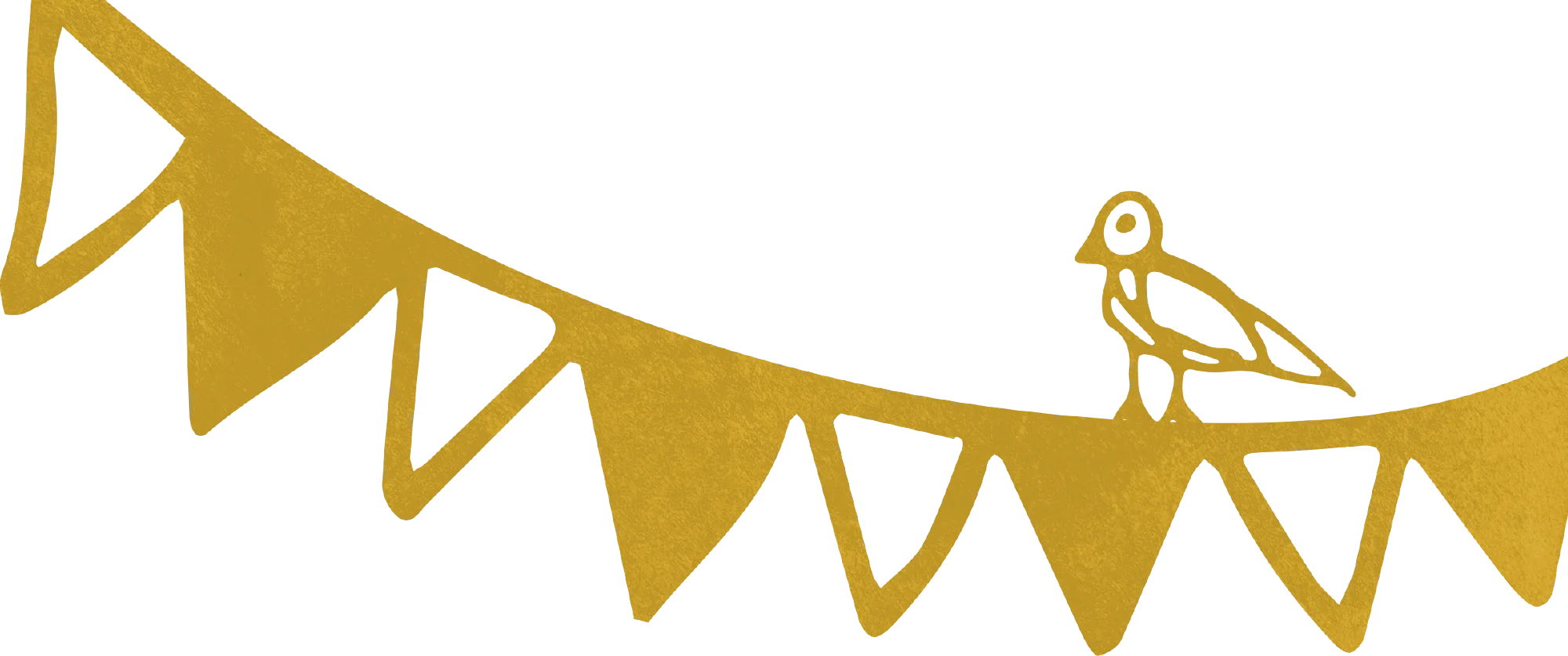 vector illustration of a banner with a bird sitting on top of it
