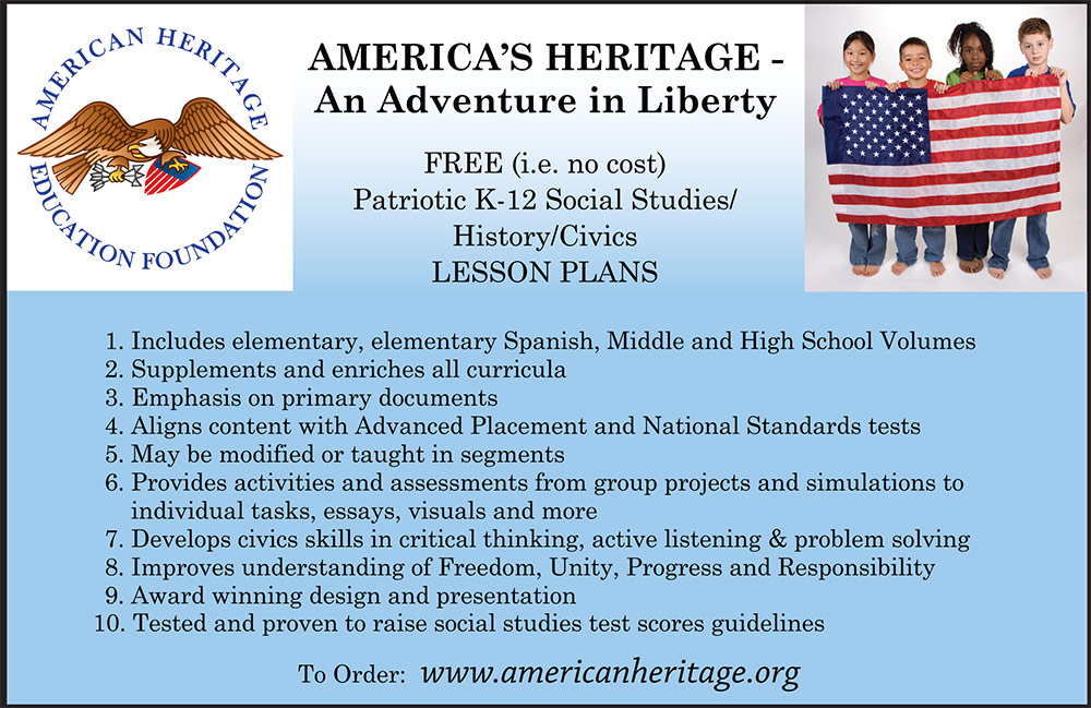 American Heritage Education Foundation Advertisement