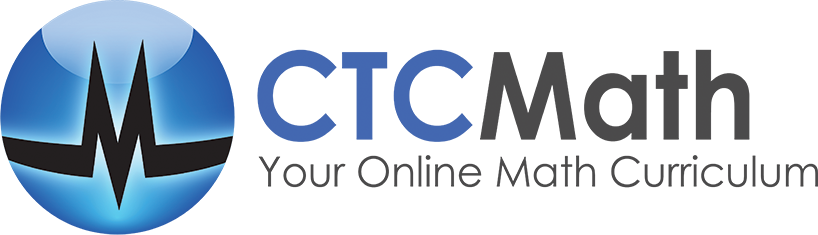 Logo for CTCMath reading "Your Online Math Curriculum" next to a circular blue icon.
